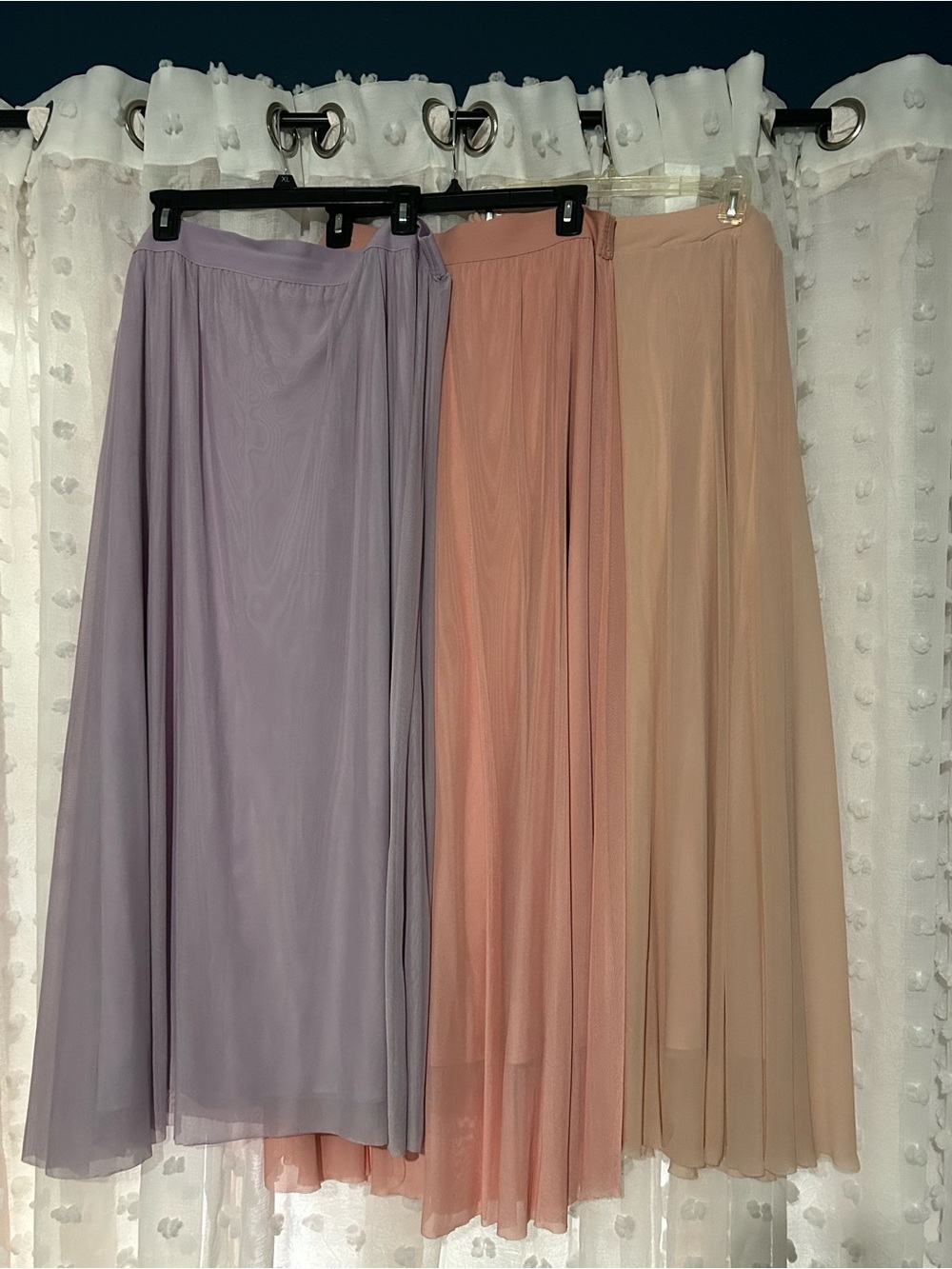 Lavender Cato mesh maxi skirt